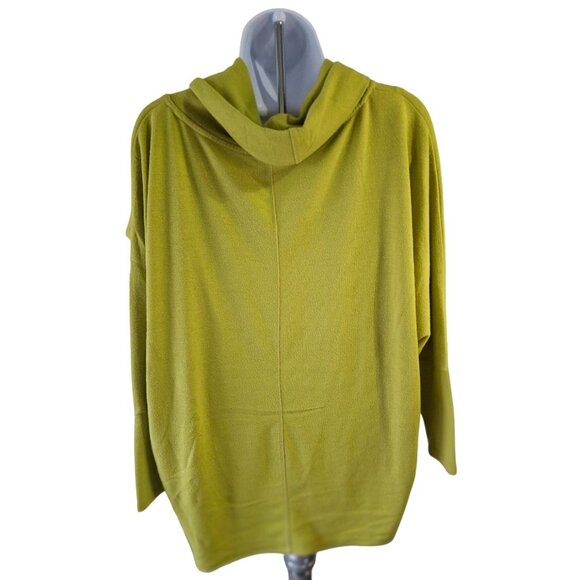 Grace Elements Oversized Cowl Neck Sweater S Green Comphy Chic Boho Lagenlook - Picture 3 of 7